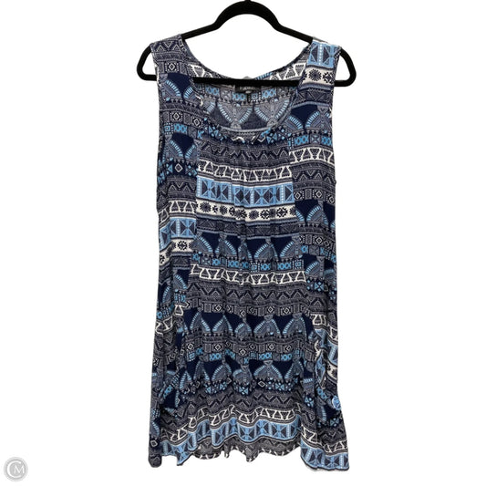 Dress Casual Short By Papillion In Geometric Pattern, Size: 2x