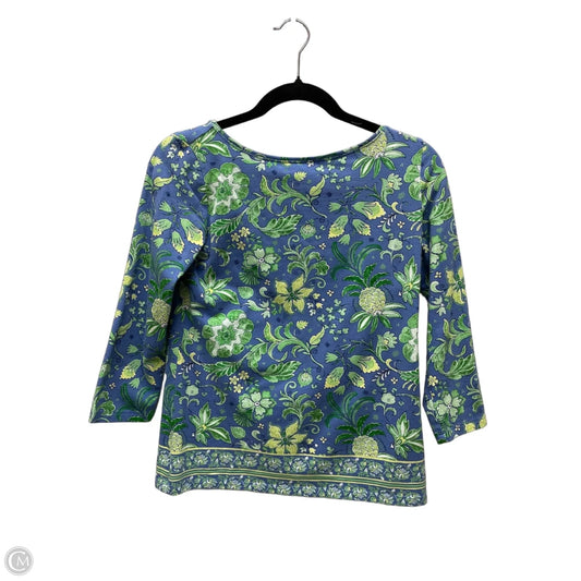 Top Long Sleeve By Talbots In Floral Print, Size: Xs