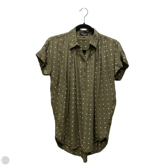 Top Short Sleeve By Madewell In Polkadot Pattern, Size: Xs