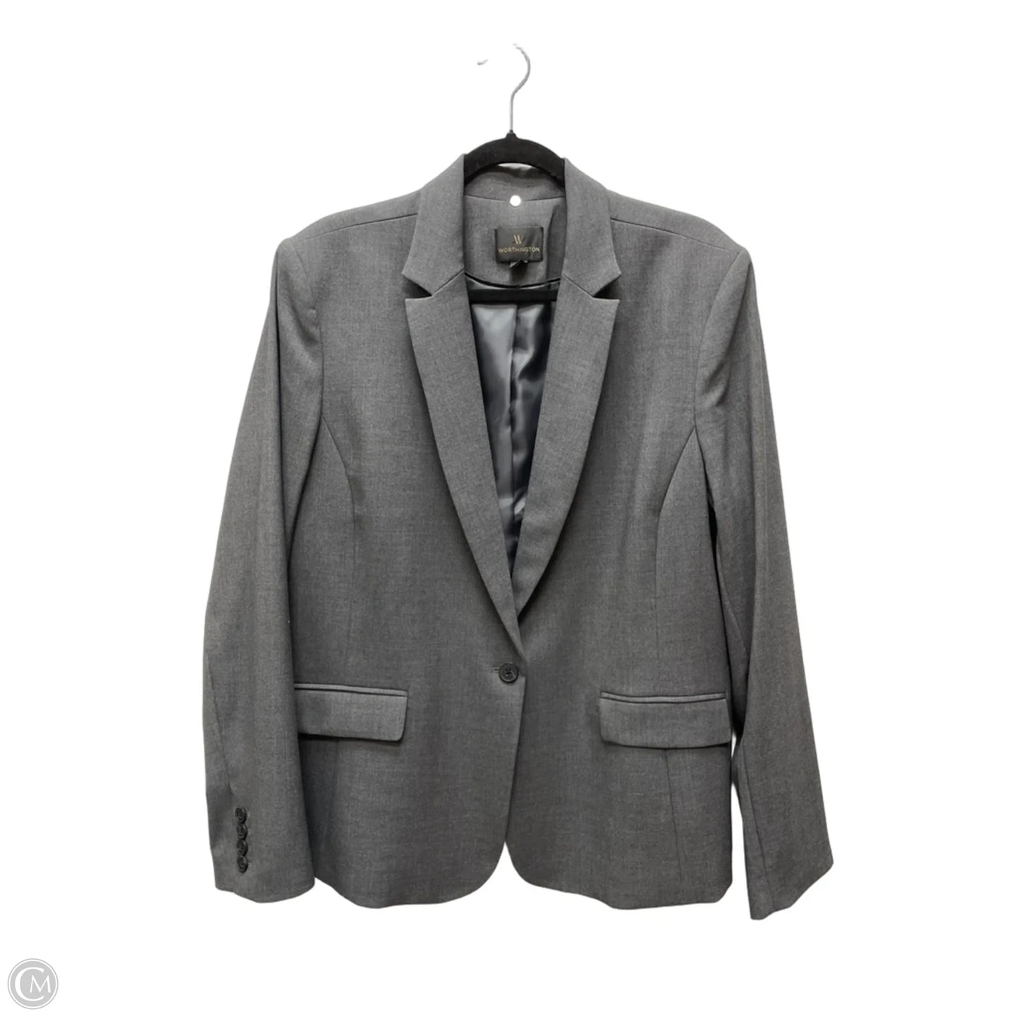 Blazer By Worthington In Grey, Size: 1x