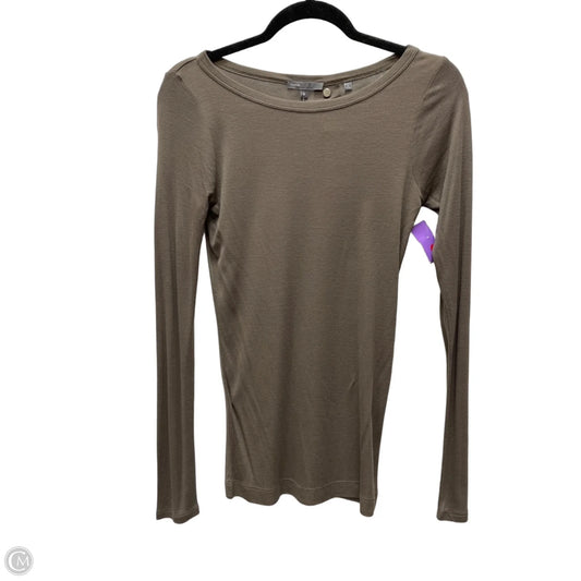 Top Long Sleeve By Vince In Brown, Size: S