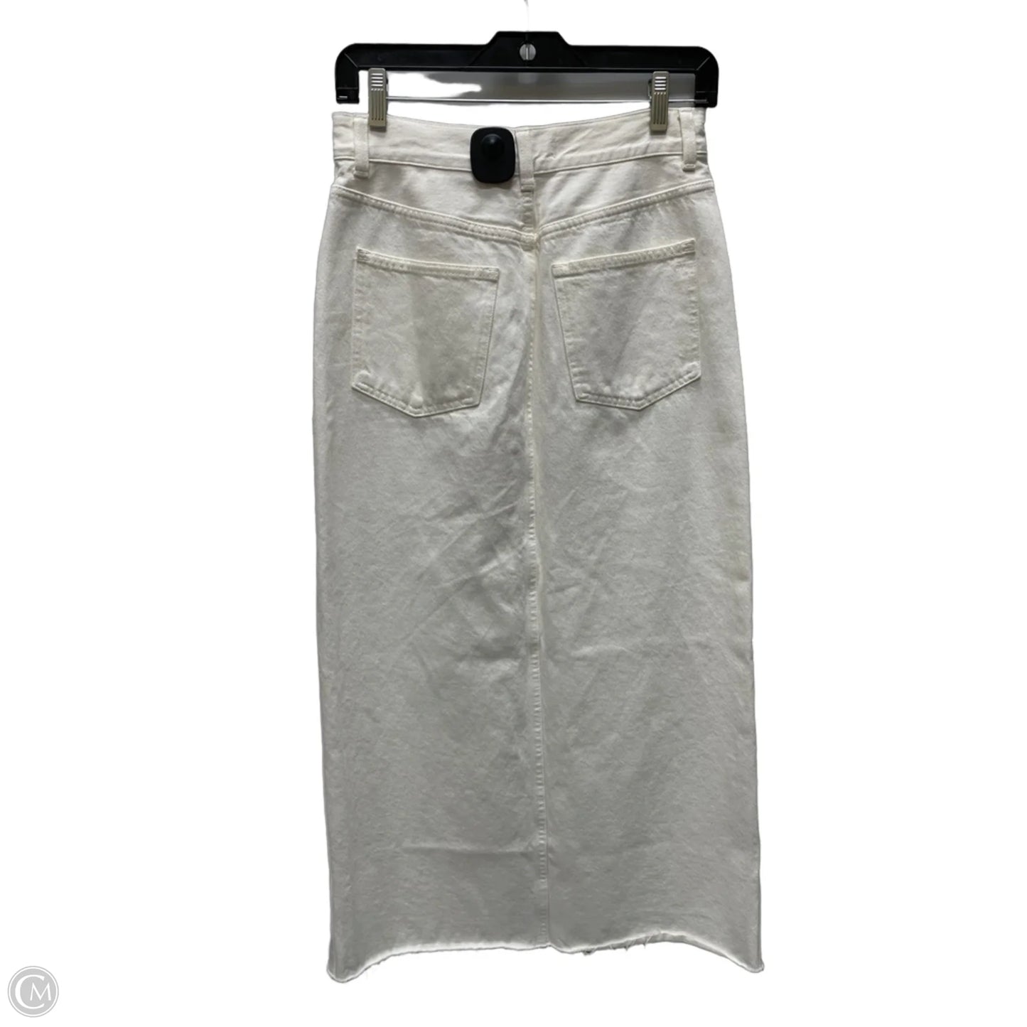 Skirt Midi By Madewell In Cream Denim, Size: 0
