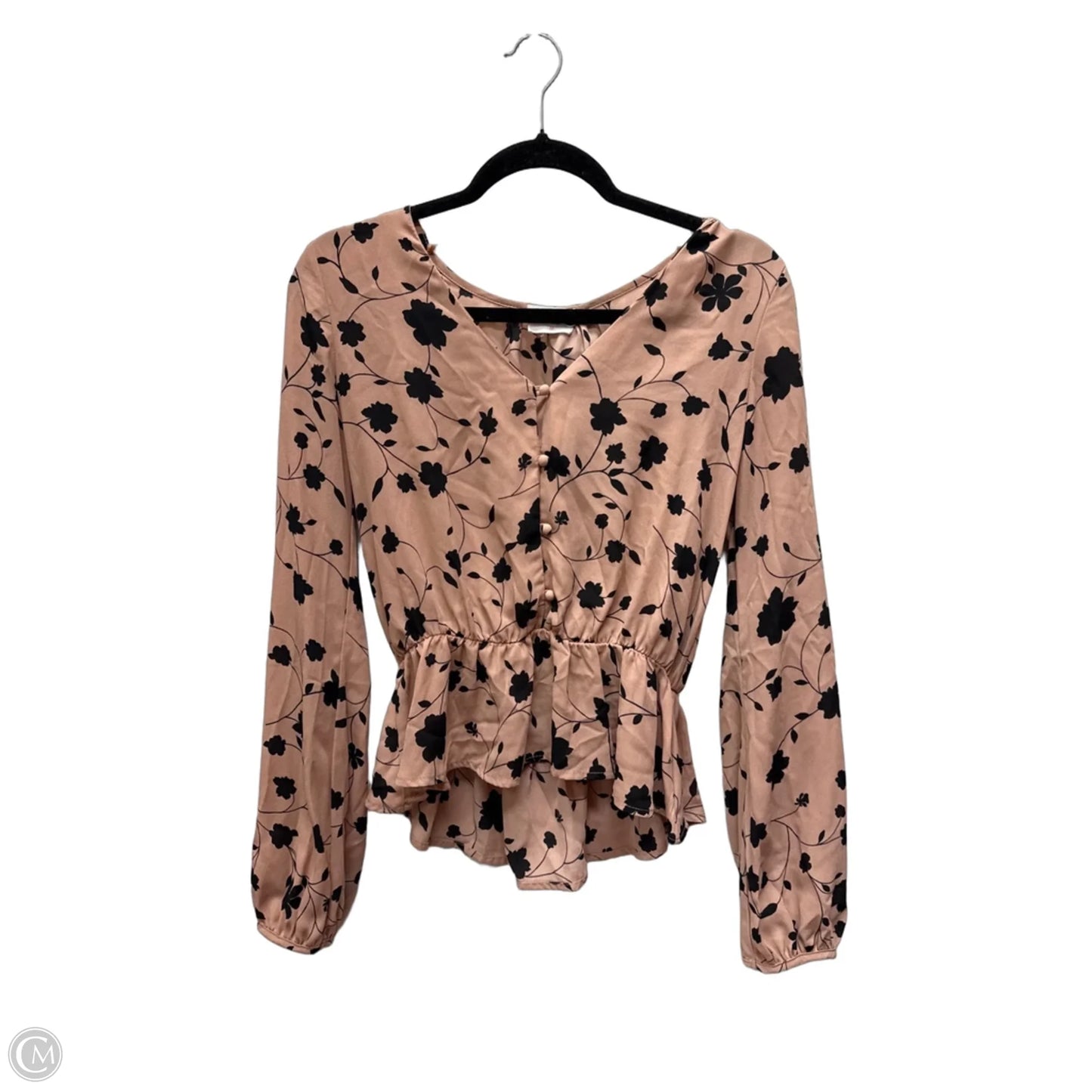 Blouse Long Sleeve By Sienna Sky In Floral Print, Size: M
