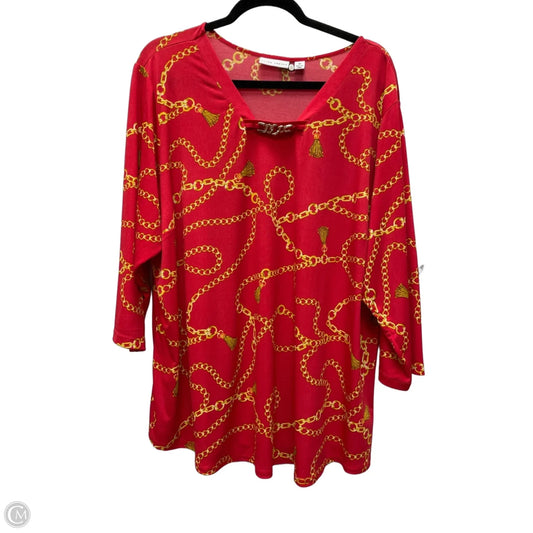 Top Long Sleeve By Susan Graver In Multi-colored, Size: 3x