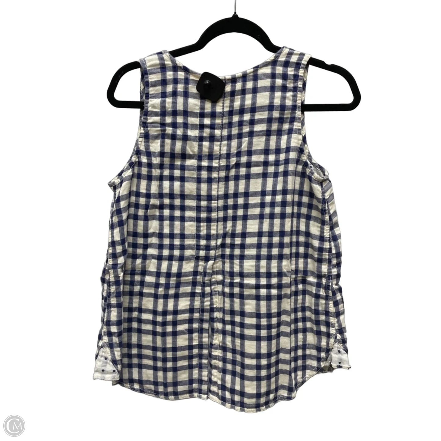 Top Sleeveless By Maeve In Checkered Pattern, Size: S