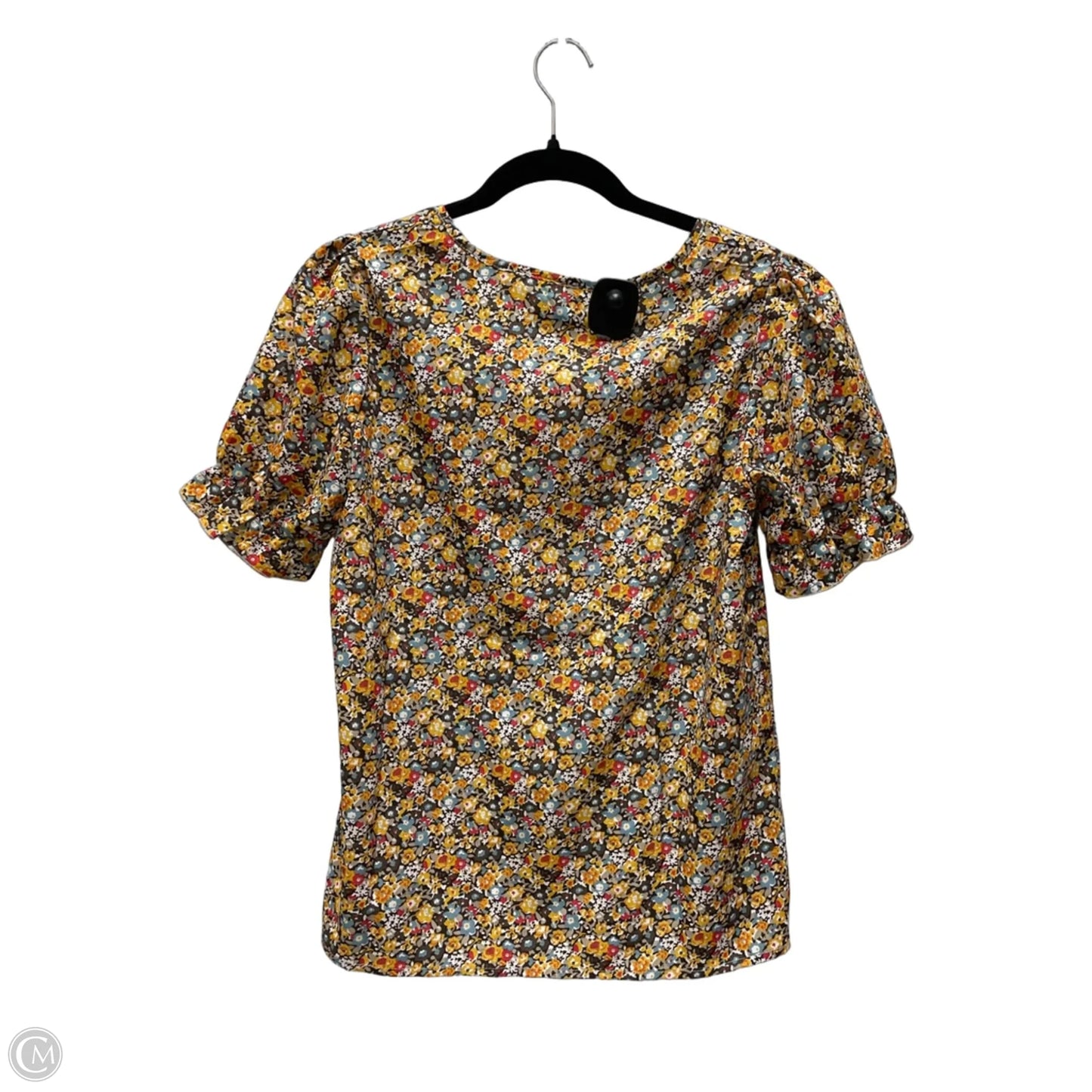 Top Short Sleeve By Clothes Mentor In Floral Print, Size: M