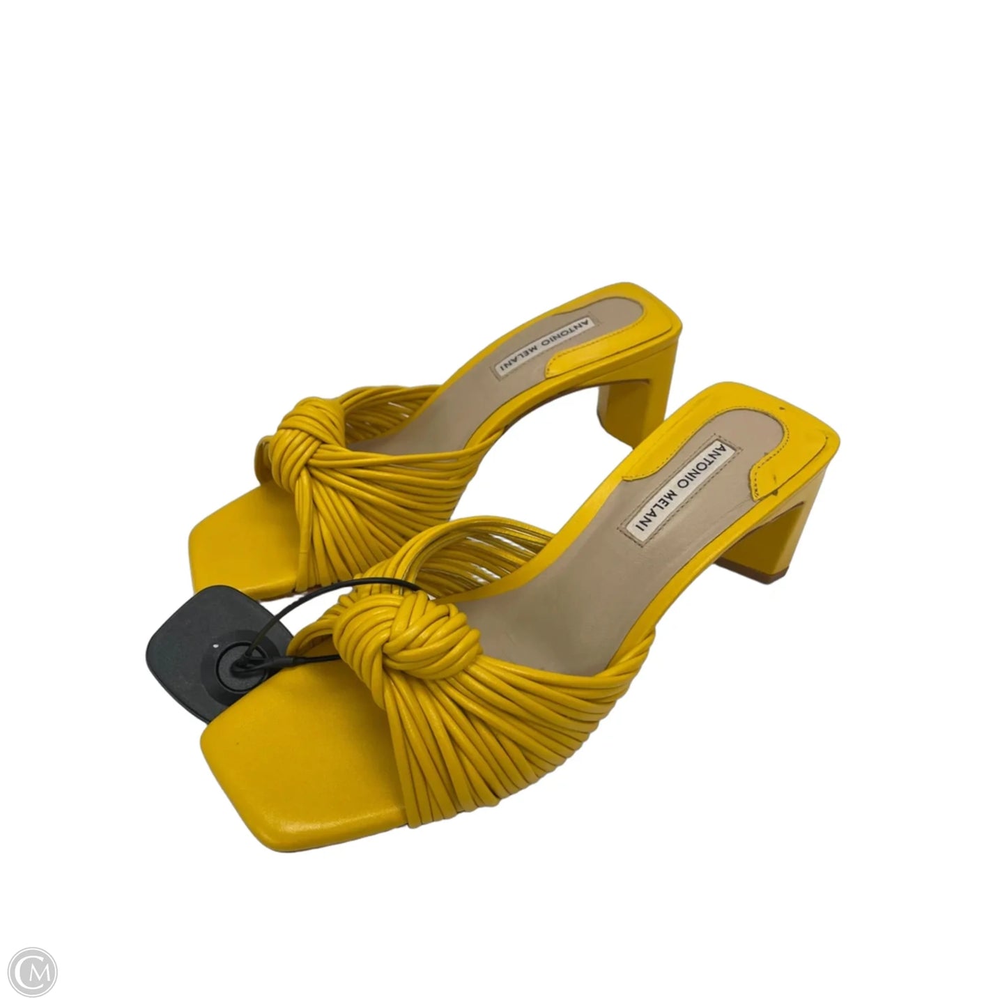 Sandals Heels Block By Antonio Melani In Yellow, Size: 6.5