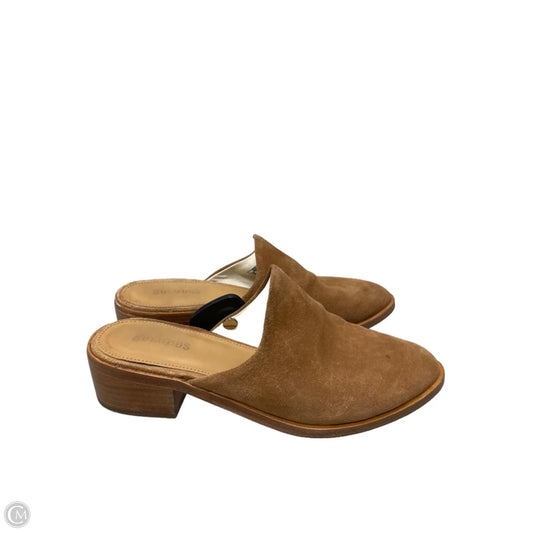 Sandals Heels Block By Soludos In Brown, Size: 7