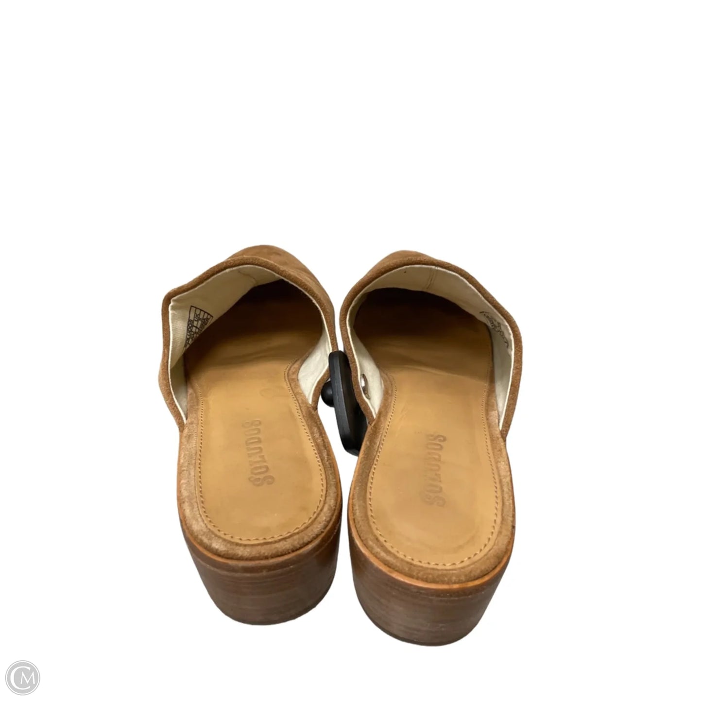 Sandals Heels Block By Soludos In Brown, Size: 7