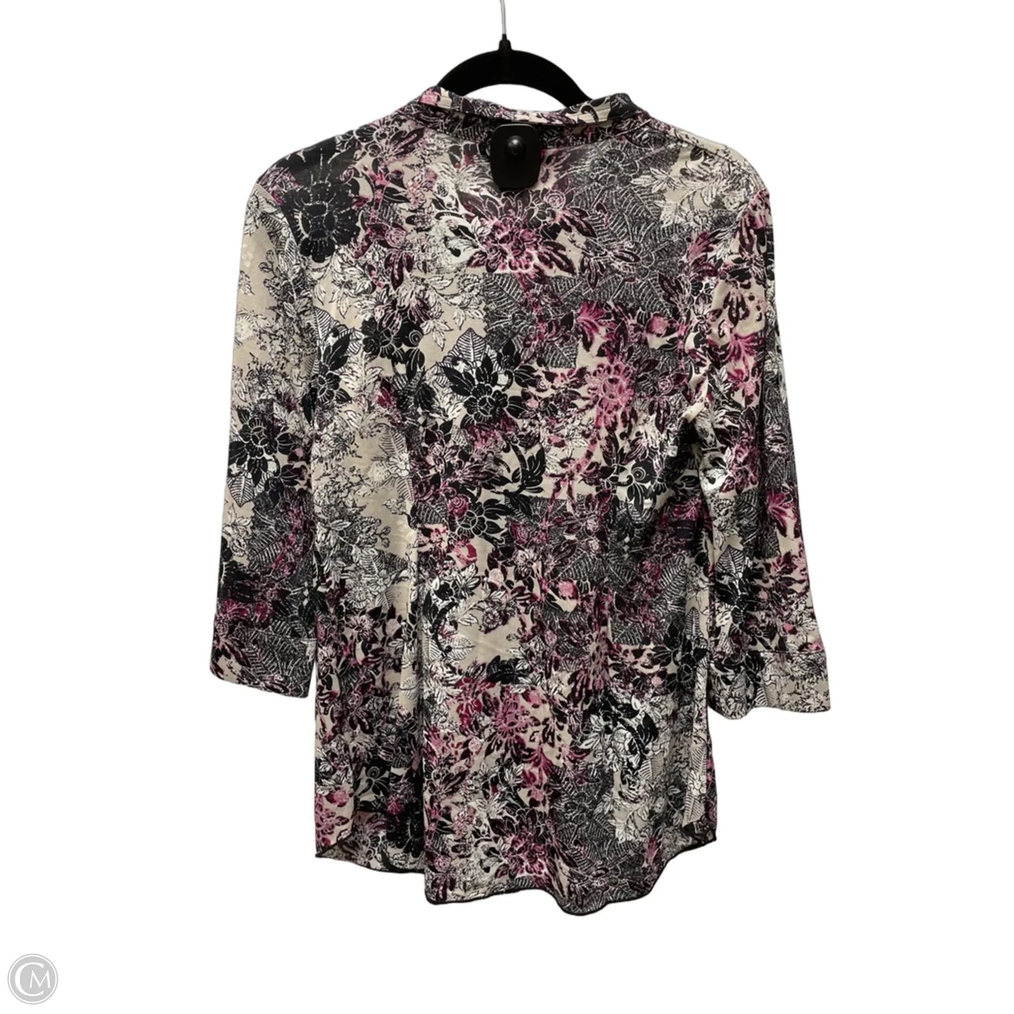 Blouse Long Sleeve By Style And Company In Floral Print, Size: M