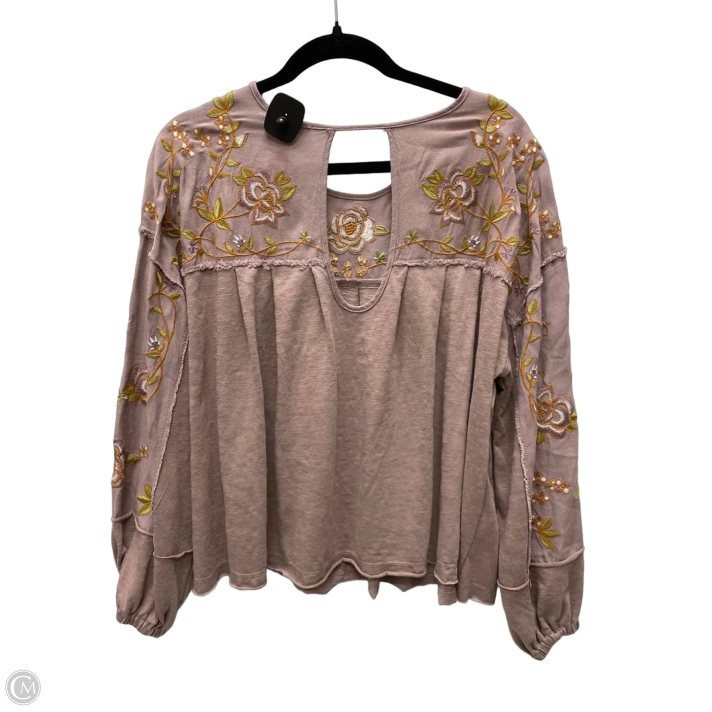Top Long Sleeve By In Loom In Floral Print, Size: S