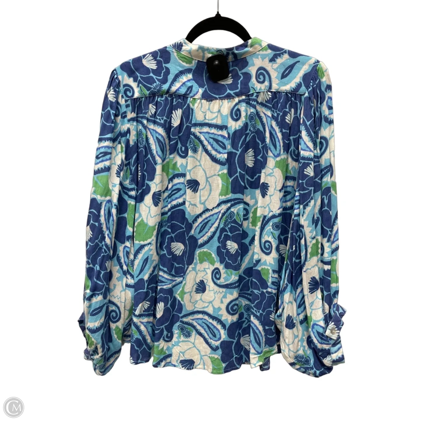 Top 3/4 Sleeve By Nicole Miller In Floral Print, Size: S