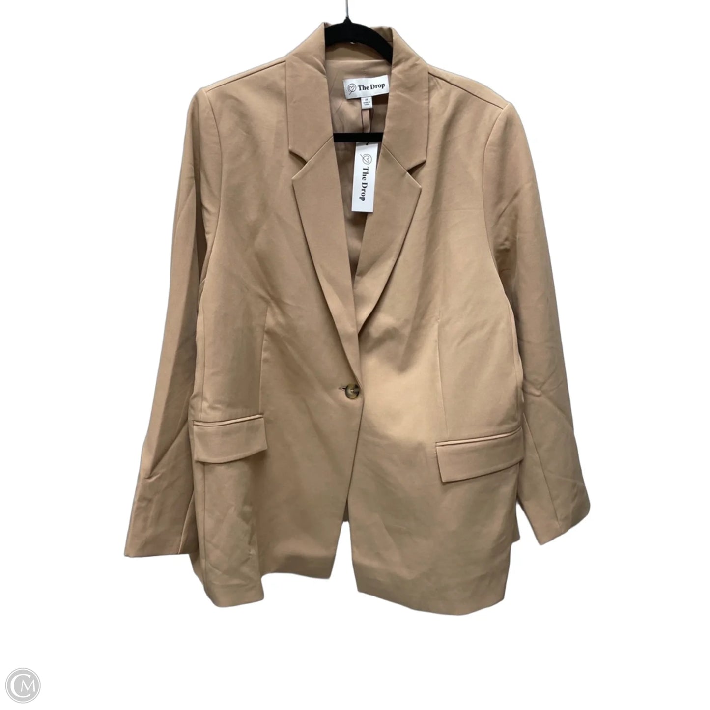 Blazer By The Drop In Tan, Size: 2x
