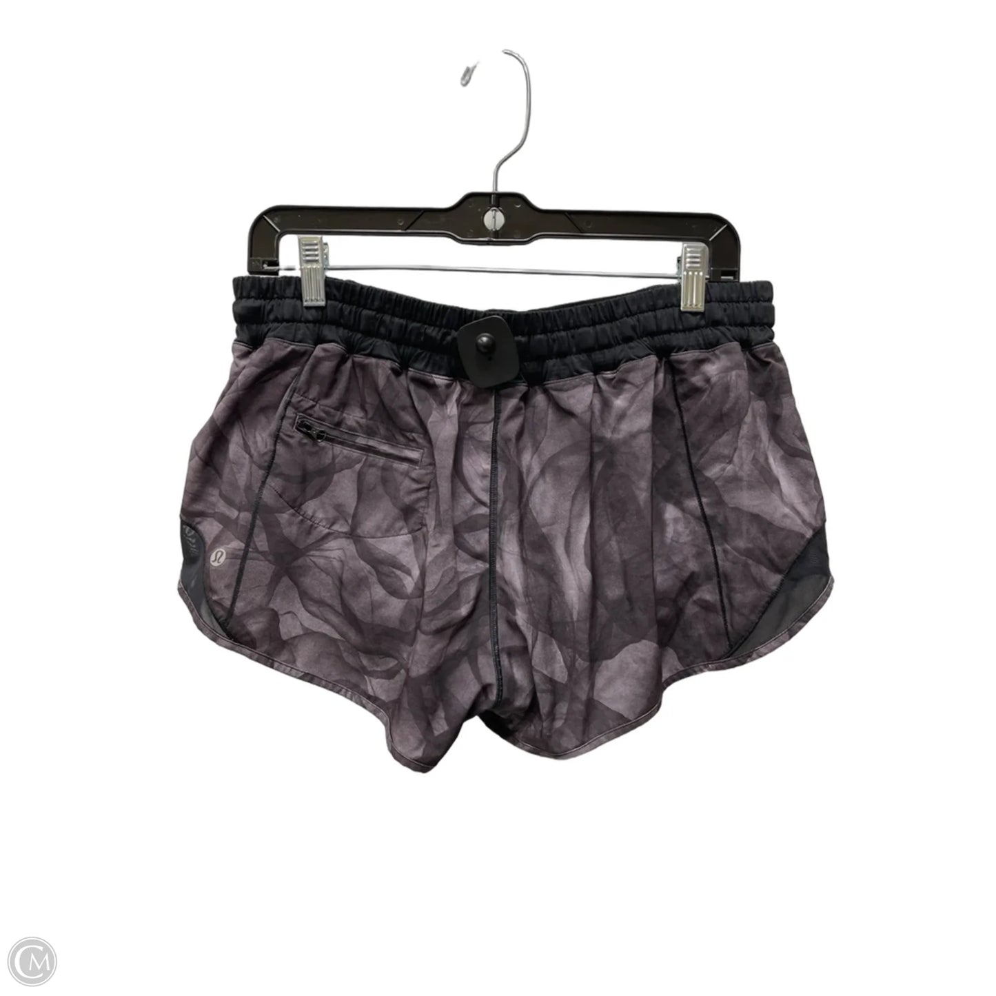 Athletic Shorts By Lululemon In Black & Grey, Size: 12