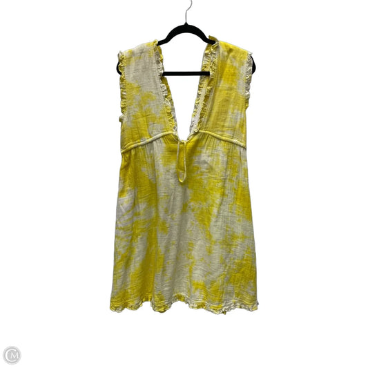 Dress Casual Short By Cma In White & Yellow, Size: S