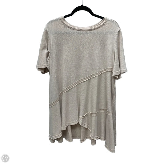 Tunic Short Sleeve By Easel In Tan, Size: M