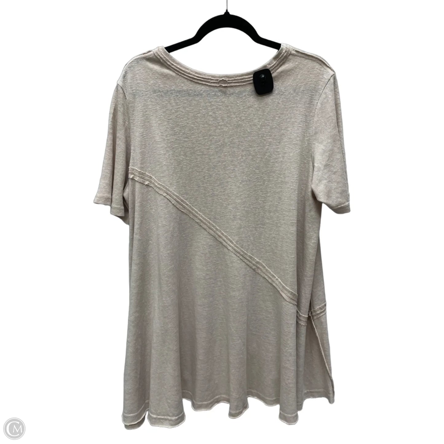 Tunic Short Sleeve By Easel In Tan, Size: M