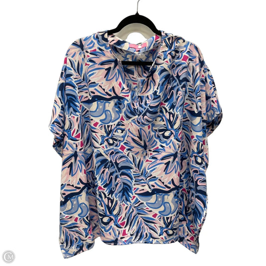 Blouse Short Sleeve By Simply Southern In Multi-colored, Size: Xl
