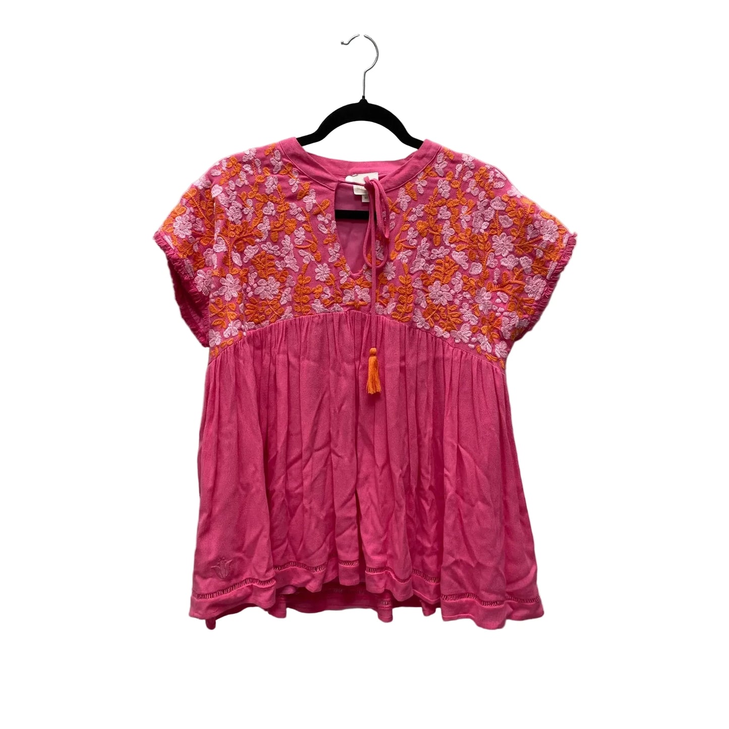 Top Short Sleeve By J.marie In Floral Print, Size: M
