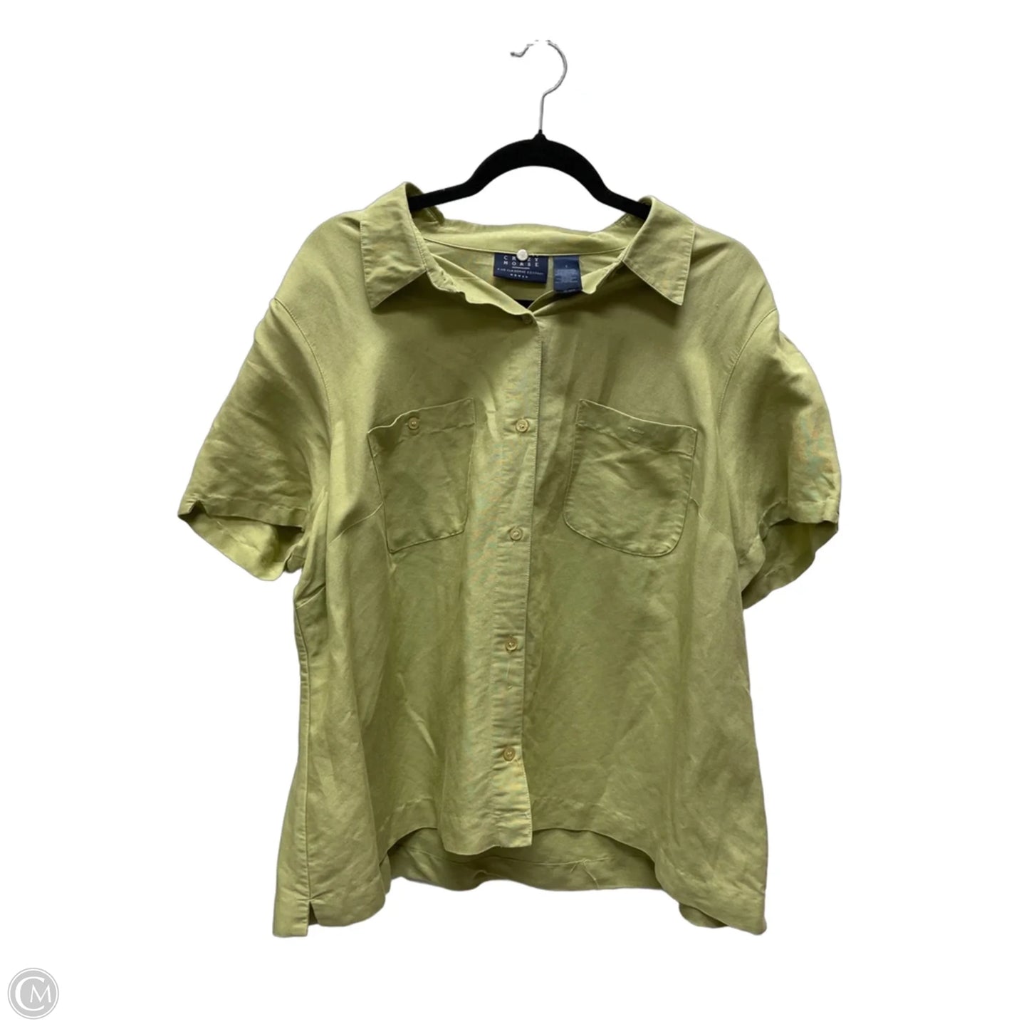 Top Short Sleeve By Crazy Horse In Green, Size: 2x
