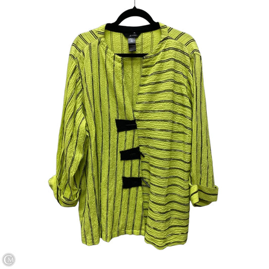 Top 3/4 Sleeve By Ali Miles In Striped Pattern, Size: 2x