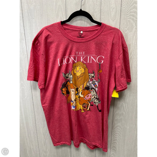 Top Short Sleeve Basic By Disney In Red, Size: Xl