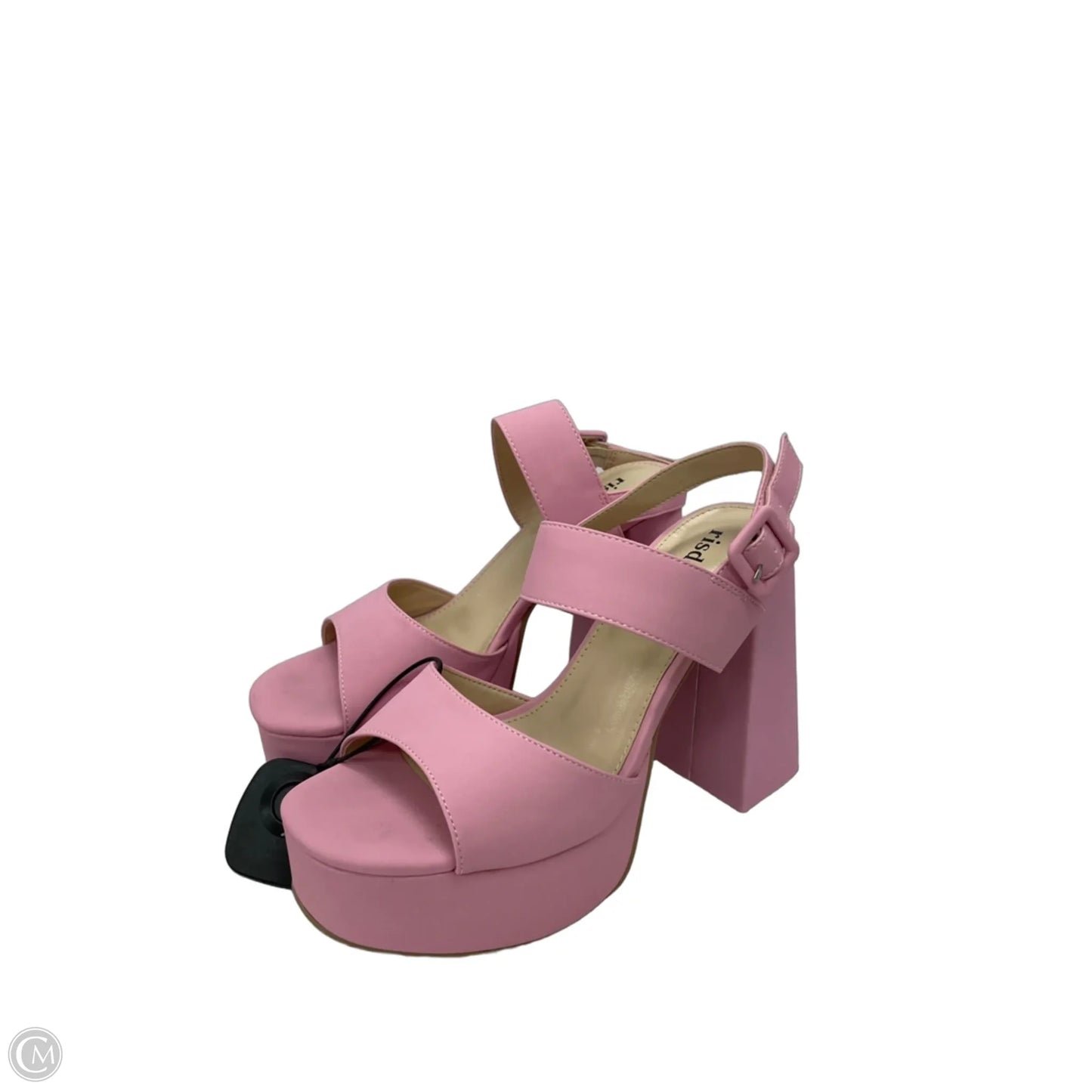 Sandals Heels Block By Cme In Pink, Size: 6.5