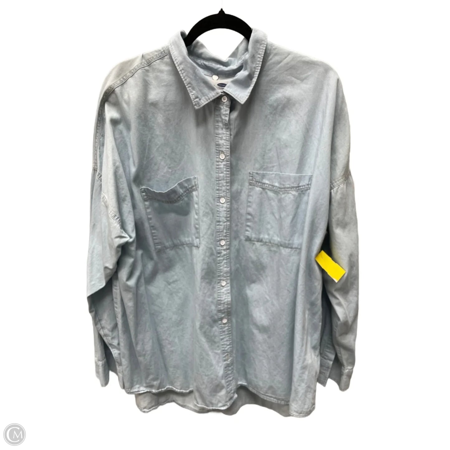 Top Long Sleeve By Old Navy In Blue Denim, Size: 2x