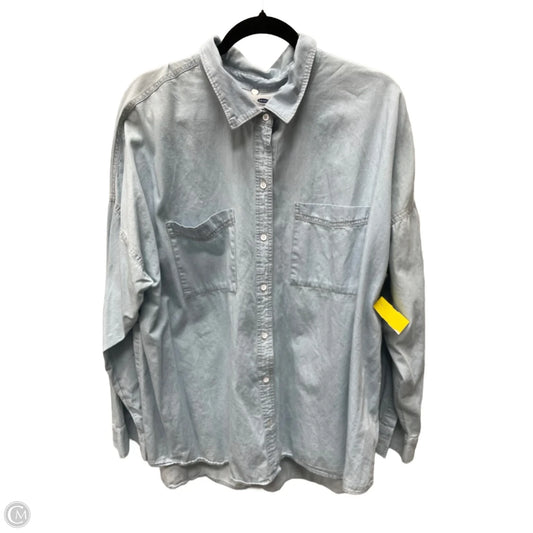 Top Long Sleeve By Old Navy In Blue Denim, Size: 2x