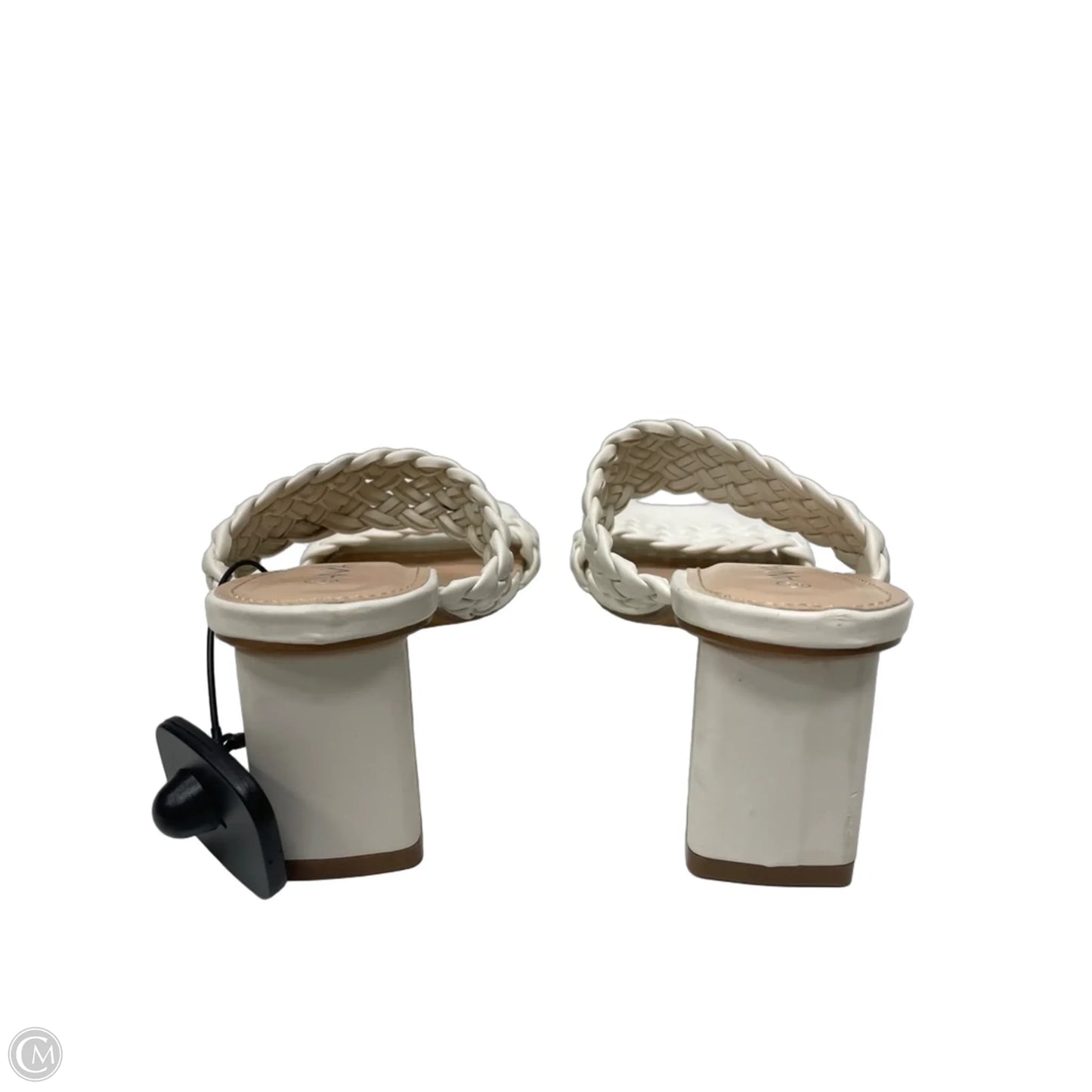 Sandals Heels Block By Anna In Cream, Size: 8.5