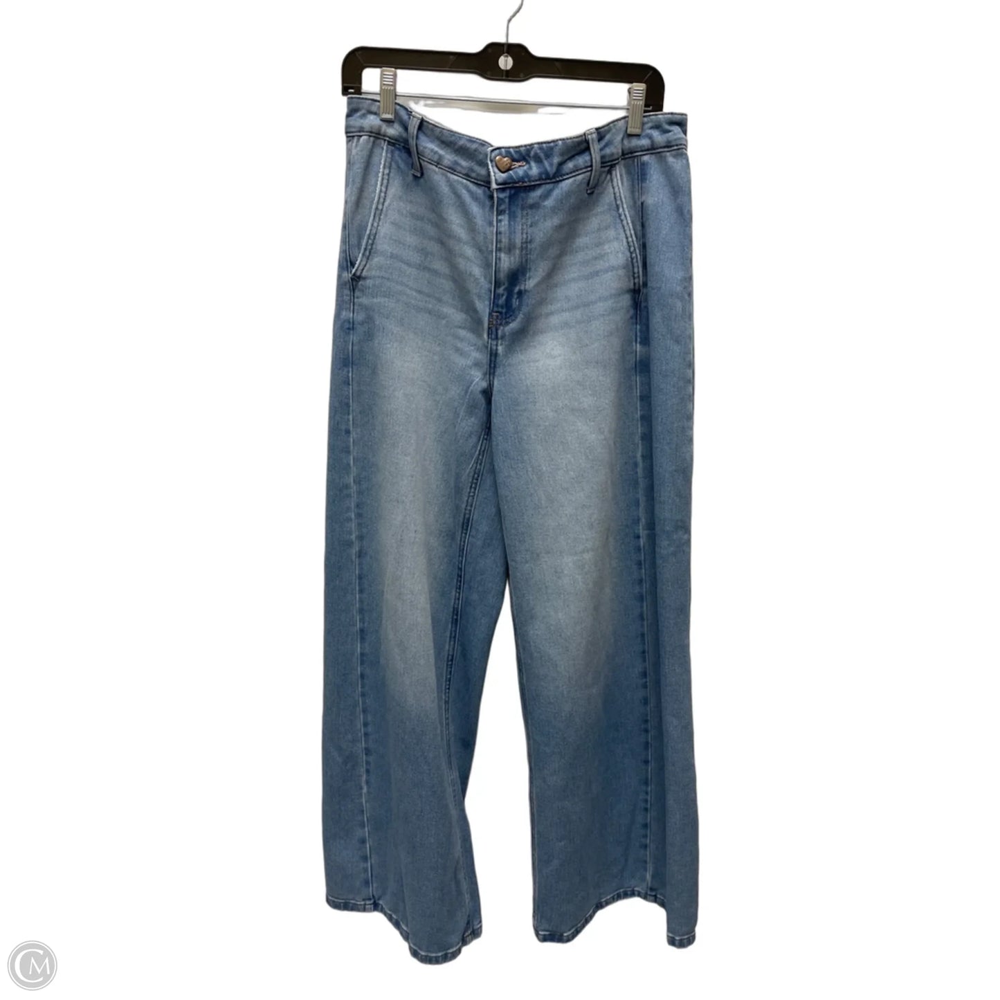 Jeans Wide Leg By Celebrity Pink In Blue Denim, Size: 12