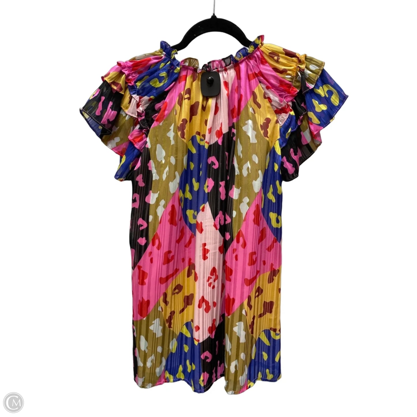 Blouse Short Sleeve By Clothes Mentor In Animal Print, Size: M