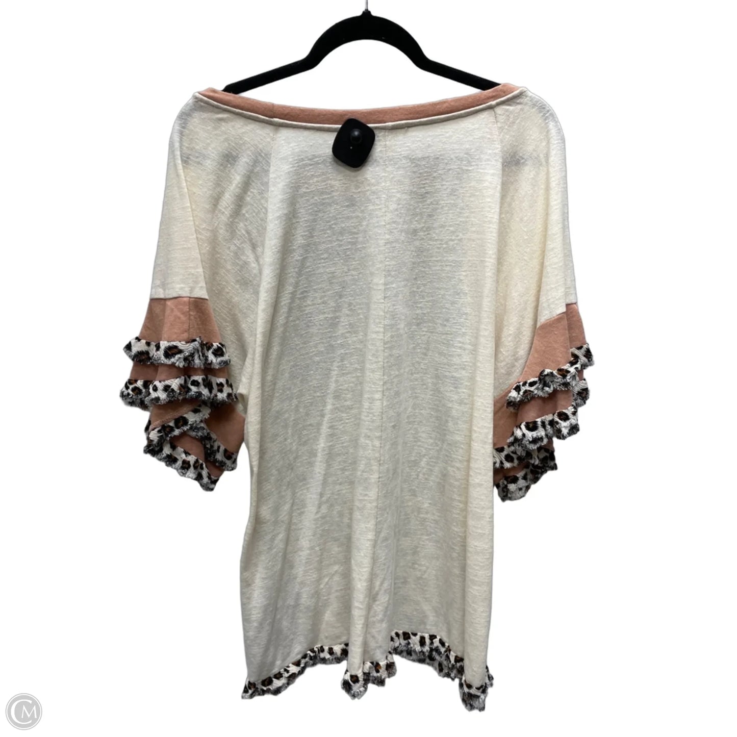 Top Short Sleeve By Umgee In Animal Print, Size: 1x