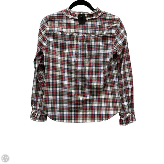 Top Long Sleeve By Talbots In Plaid Pattern, Size: Xs
