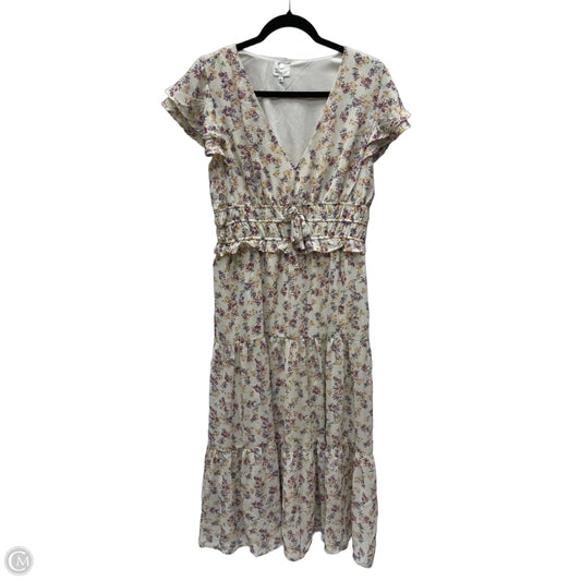 Dress Casual Midi By Dee Elly In Floral Print, Size: L