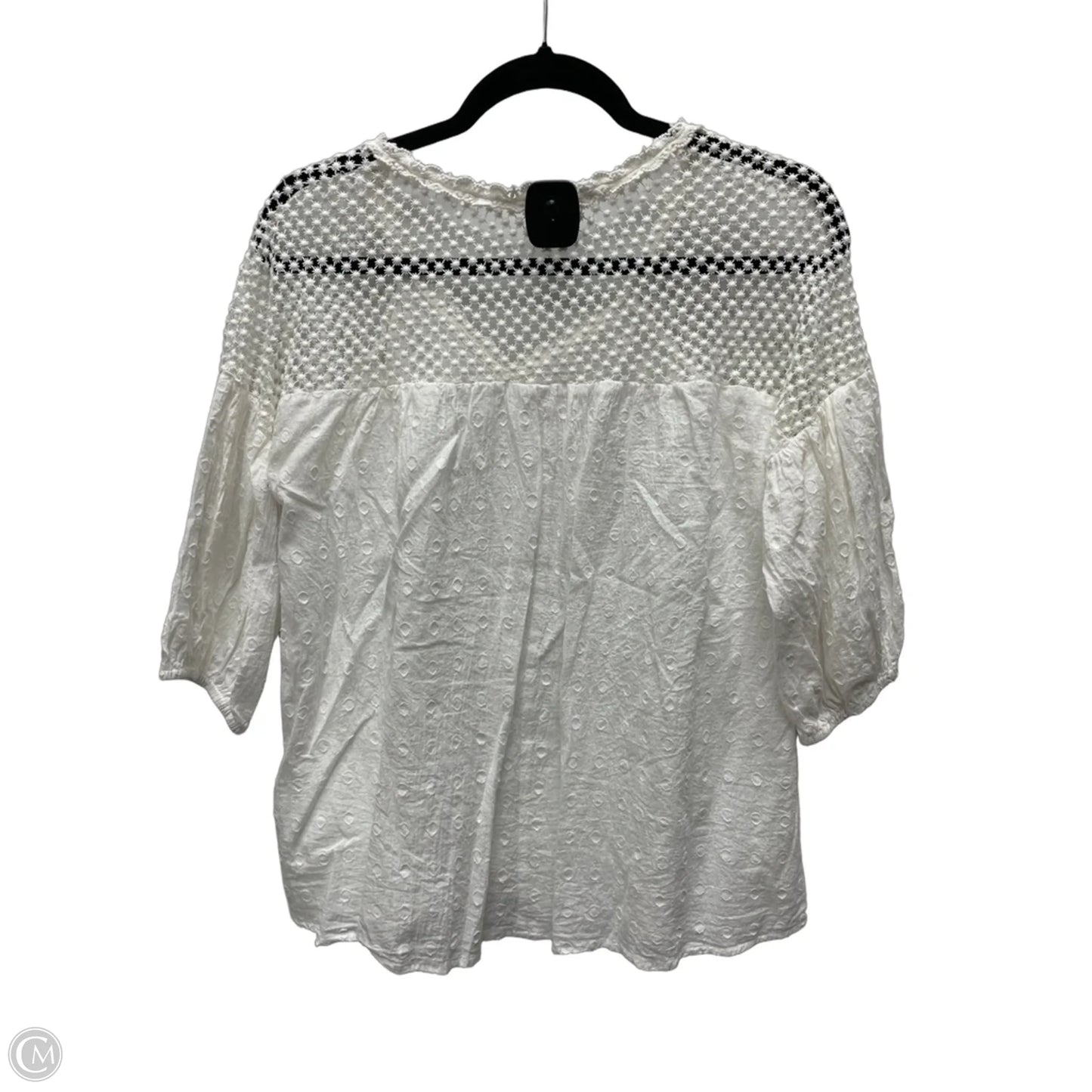 Top Short Sleeve By Entro In White, Size: M