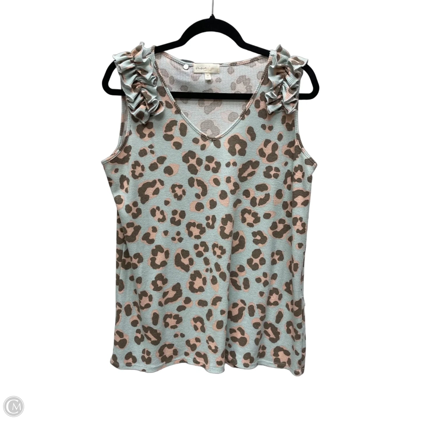Top Sleeveless By Perfect Peach In Animal Print, Size: M