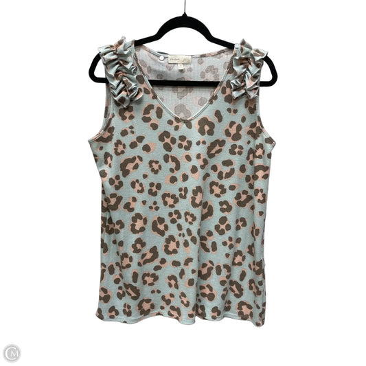 Top Sleeveless By Perfect Peach In Animal Print, Size: M