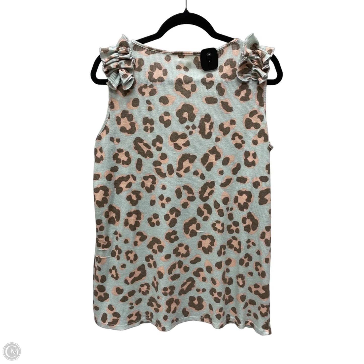Top Sleeveless By Perfect Peach In Animal Print, Size: M