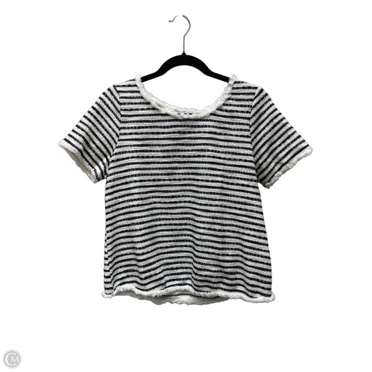 Top Short Sleeve By Green Envelope In Striped Pattern, Size: M