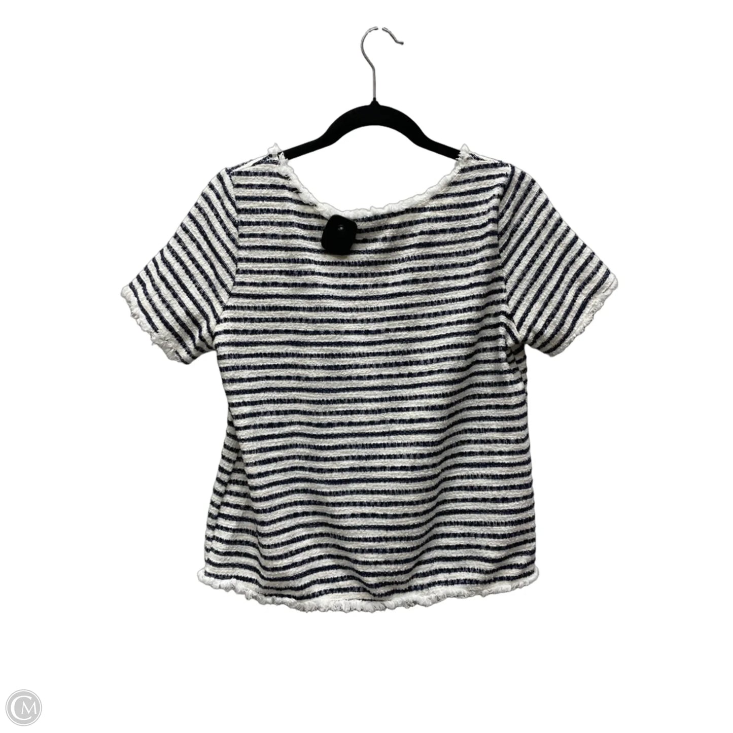 Top Short Sleeve By Green Envelope In Striped Pattern, Size: M
