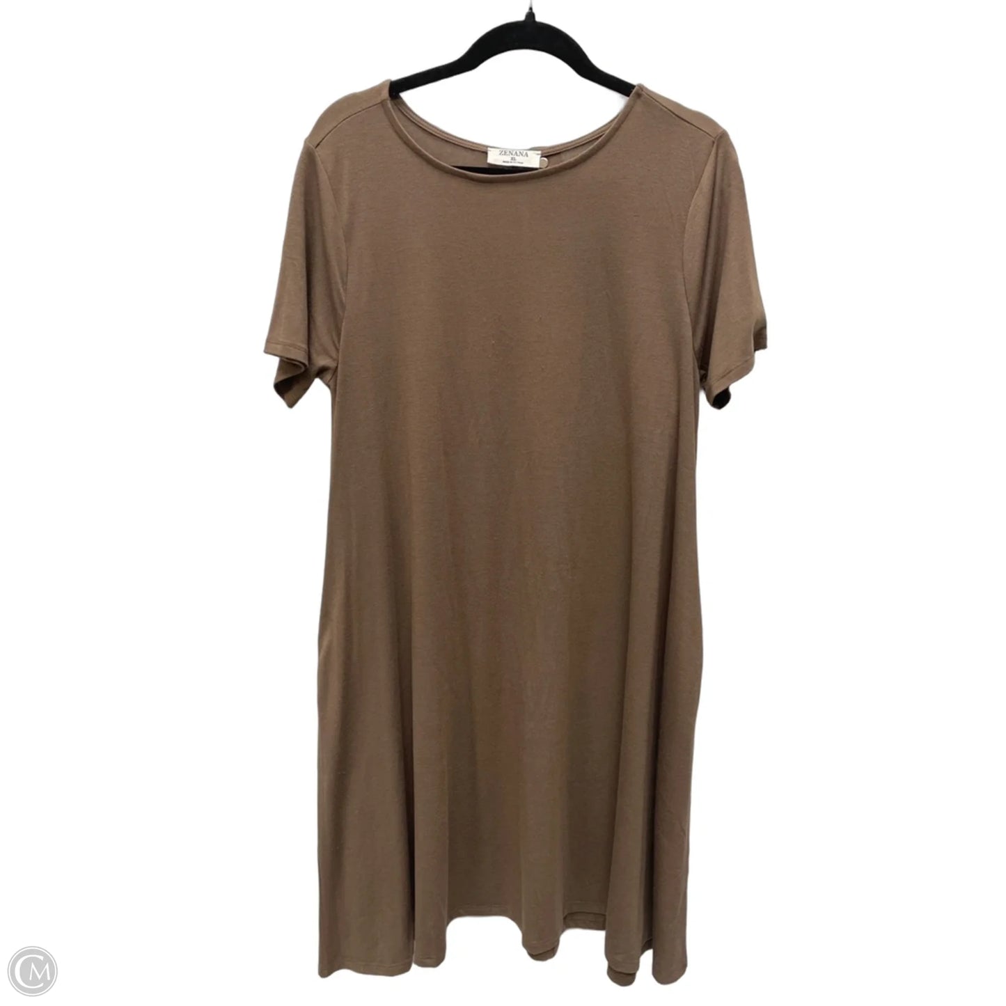Dress Casual Short By Zenana In Brown, Size: Xl