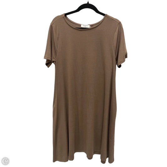 Dress Casual Short By Zenana In Brown, Size: Xl