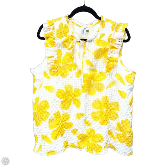 Blouse Sleeveless By Cato In Floral Print, Size: Xl