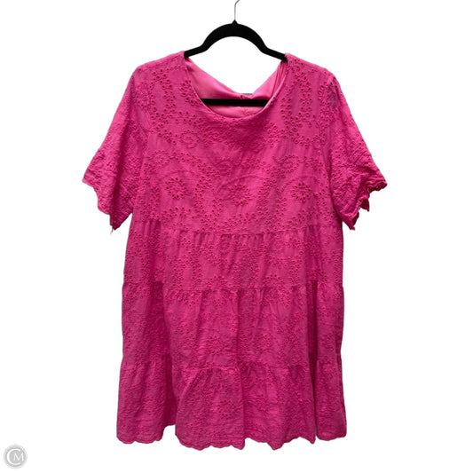 Dress Casual Short By Shein In Pink, Size: 2x