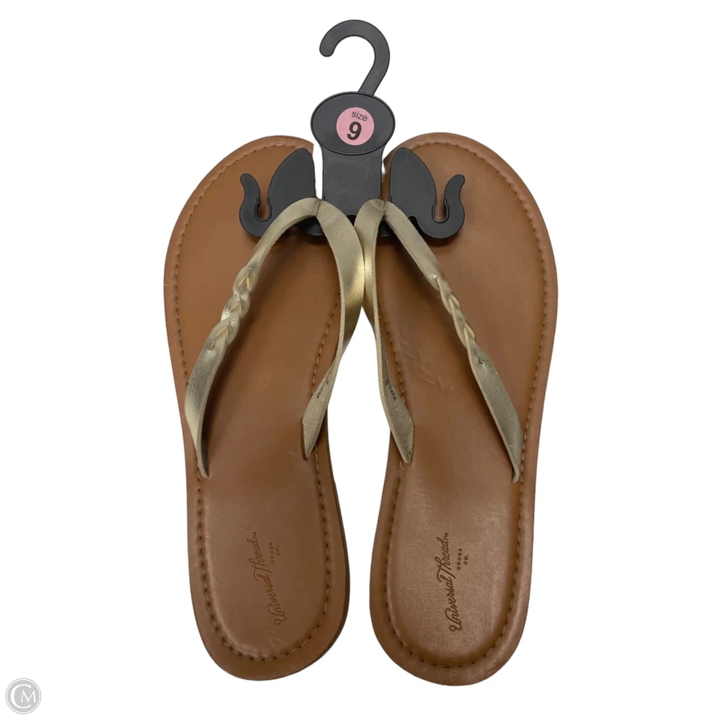 Sandals Flats By Universal Thread In Gold, Size: 9
