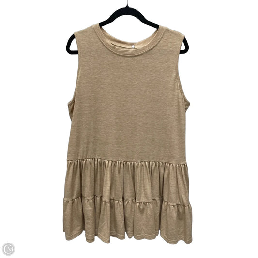 Dress Casual Short By Clothes Mentor In Tan, Size: Xl