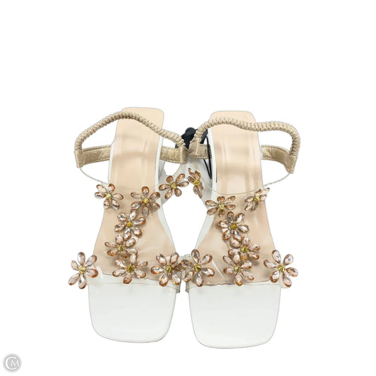 Sandals Heels Block By Clothes Mentor In Clear, Size: 6.5