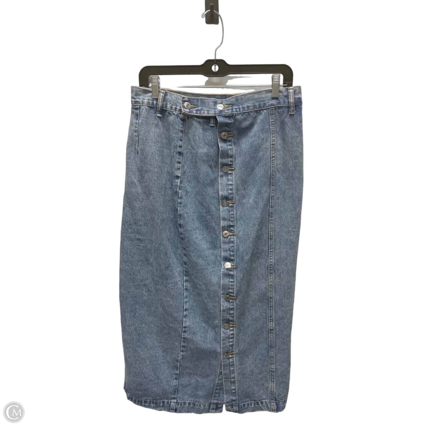 Skirt Midi By Shein In Blue Denim, Size: 12