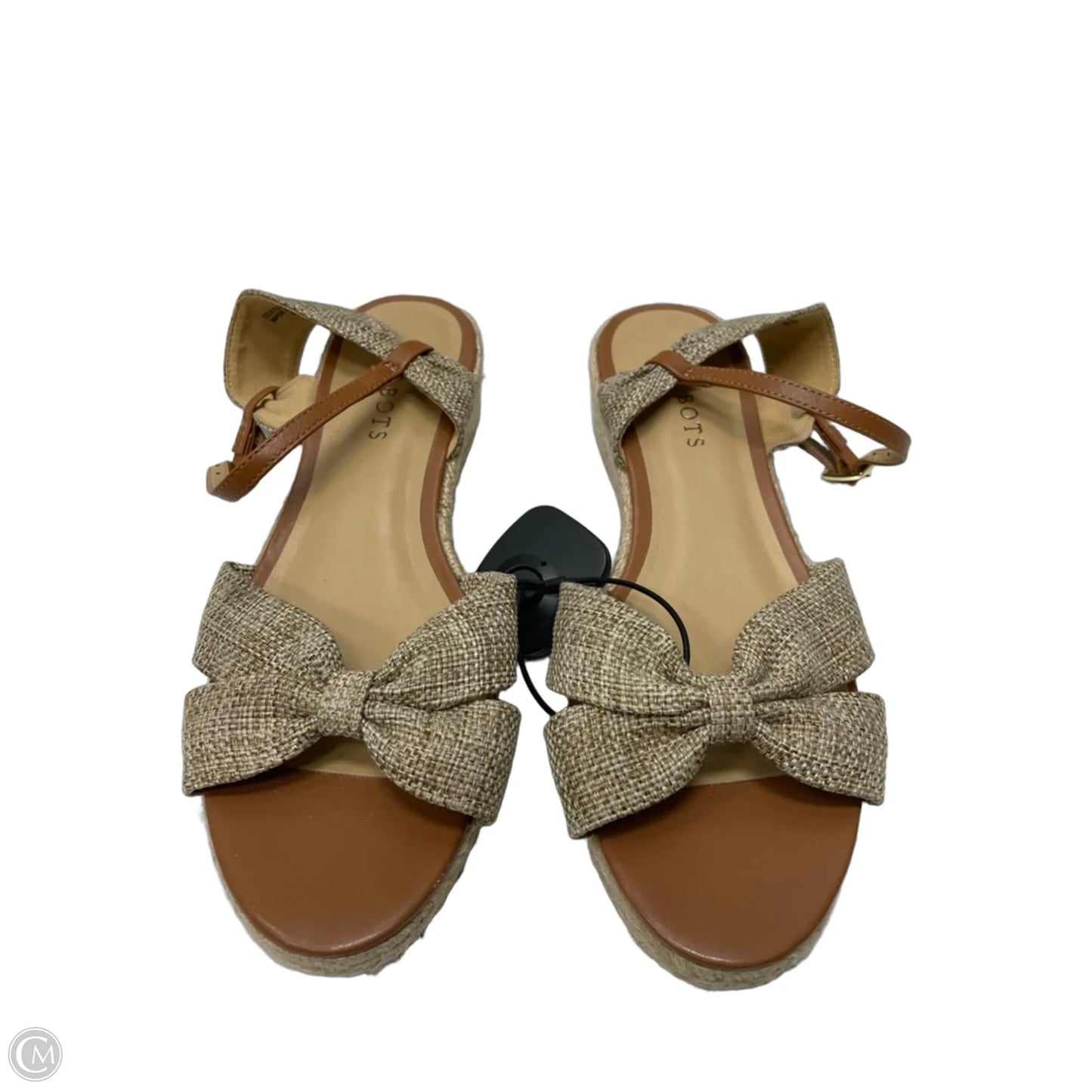 Sandals Heels Wedge By Talbots In Tan, Size: 8